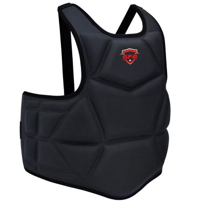 Black Padded Boxing Chest Guard