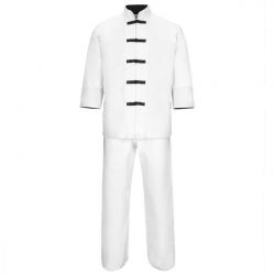 White Cotton Polyeter Kung Fu Gi