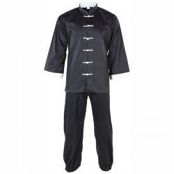 Black Satin Kung Fu Gi
