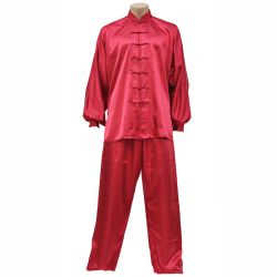 Red Satin Kung Fu Gi